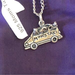 SALE🚕Mom’s Taxi sterling silver Charm (w/bonus chain)